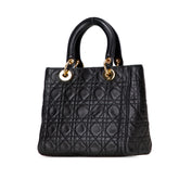 Medium Lambskin Cannage Lady Dior